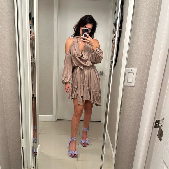 Zimmermann Wrap Silk Dress in Rosé -  Size AU1 - Picture 8 of 9